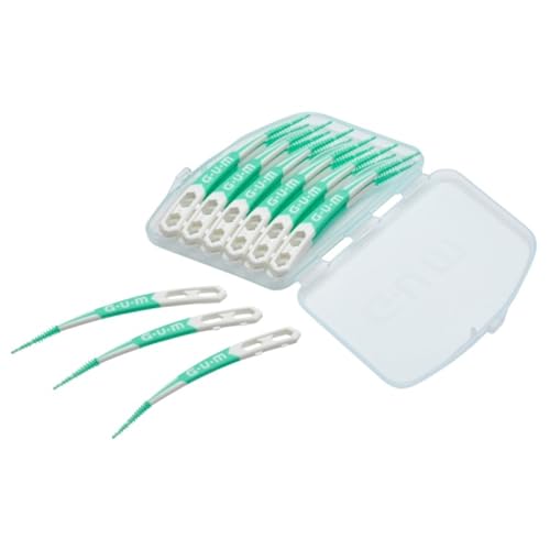GUM Soft-Picks Advanced, Easy to Use Dental Picks for Teeth Cleaning and Gum Health, Disposable Interdental Brushes with Convenient Carry Case, Dentist Recommended Dental Picks, 60ct