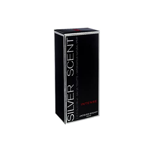 Jacques Bogart Silver Scent Intense Men Eau De Toilette Spray, 3.33 Ounce (Pack of 3)