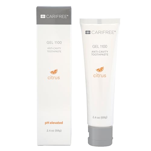 CariFree Gel 1100 (Citrus) Anti-Cavity Fluoride Toothpaste with Nano Hydroxyapatite, Citrus Flavored, Cavity Prevention & Enamel Protection, Dentist Recommended, Made in The U.S.A.