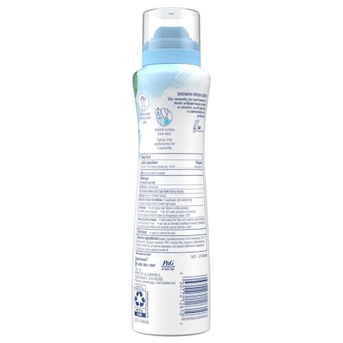 Secret Dry Spray Antiperspirant Deodorant for Women, 48hr Weightless Sweat & Odor Protection, Gentle on Skin, Shower Fresh Scent, 4.1 oz (Pack of 3)