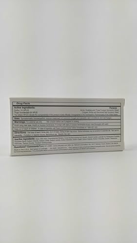 Naturasil 10% Sulfur Lavender Soap Bar Natural Skin Treatment for Acne, Bug Bites, Warts Treatment, Viral Bumps, Nodes & Itching | for Kids & Adults |113 grams