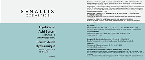 Hyaluronic Acid Serum 2 fl oz, Made From Pure Hyaluronic Acid, Anti Aging, Anti Wrinkle, Ultra-Hydrating Moisturizer That Reduces Dry Skin Manufactured In USA
