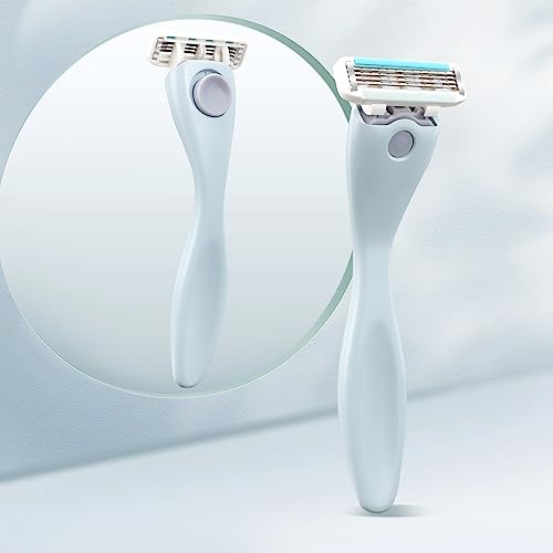 KINGHOOD Women Razors for Shaving Sensitive Skin - Razors for Women Shave Kit – Women’s Razor + 4 x 5-Blade Razor Refills (Mint Green)