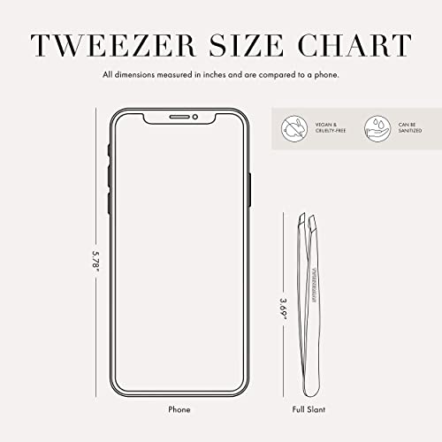 Tweezerman Stainless Steel Point Tweezer - Eyebrow Precision Tweezers, Facial and Ingrown Hair Removal (Rose Gold)