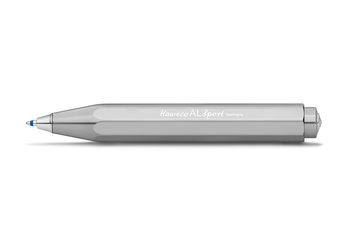 Kaweco AL SPORT Ball Pen Raw I Retractable Ballpoint Pen in Classic Design with Standard D1 Refills I Aluminium Ball Pen 13cm