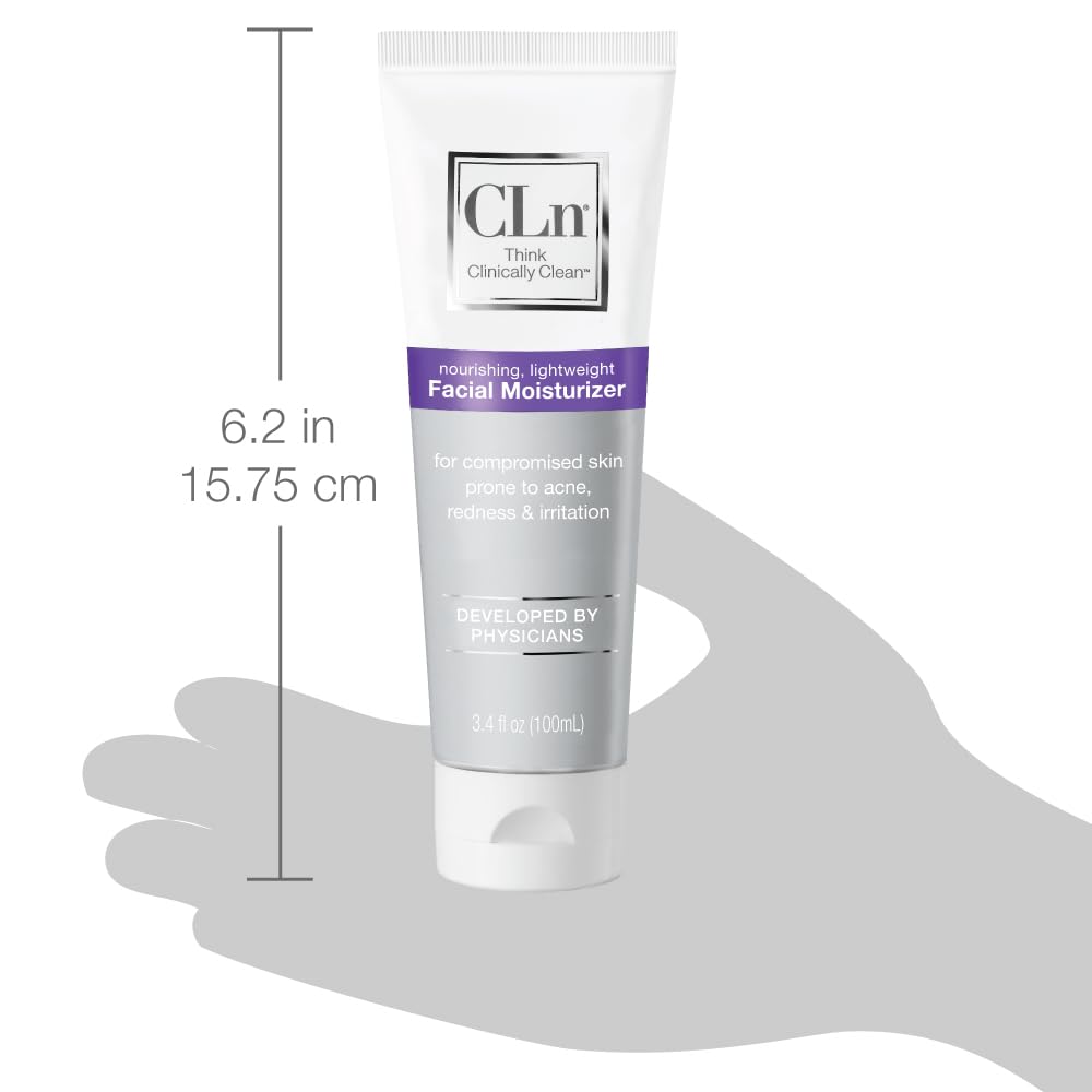 CLn Facial Moisturizer BodyWash Duo - (2) Facial Moisturizer 3.4oz & (1) BodyWash 3oz - Long lasting, lightweight, fast-absorbing, non-greasy formula. Recommended by dermatologists to lock in moisture