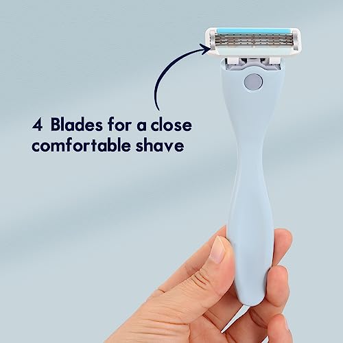 KINGHOOD Women Razors for Shaving Sensitive Skin - Razors for Women Shave Kit – Women’s Razor + 4 x 5-Blade Razor Refills (Mint Green)