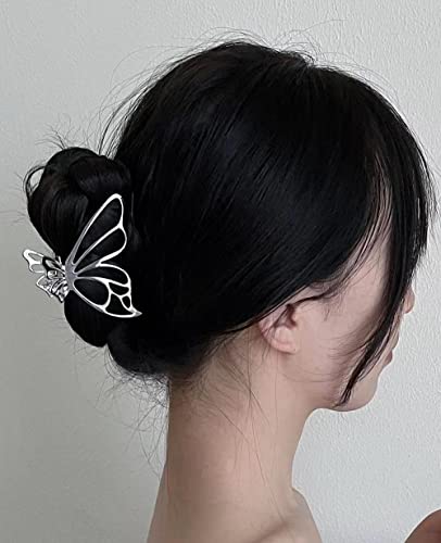 Diamond Non-Slip Strong Metal Butterfly Hair Claws Sparkly Hold Pearls for Women, Big Cute Headwear Gifts
