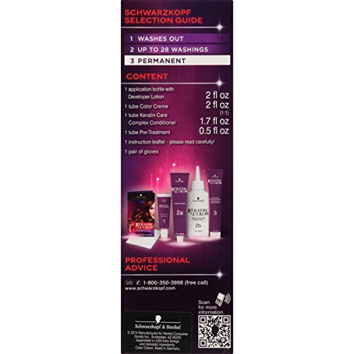 Schwarzkopf Keratin Color Anti-Age Hair Color Cream, 5.5 Cashmere Brown (Packaging May Vary)