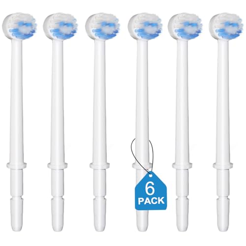 IIYL Replacement Tips for Waterpik Aquarius Water Flosser Waterpik Toothbrush Replacement Heads (6 Brush Head Tips)