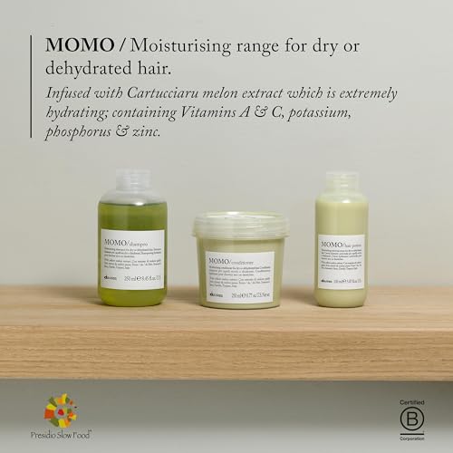 Davines MOMO Moisturizing Shampoo & Conditioner for Dry, Dehydrated Hair, Add Softness & Shine, Detangling Formula, 8.45 & 8.77 fl. oz.