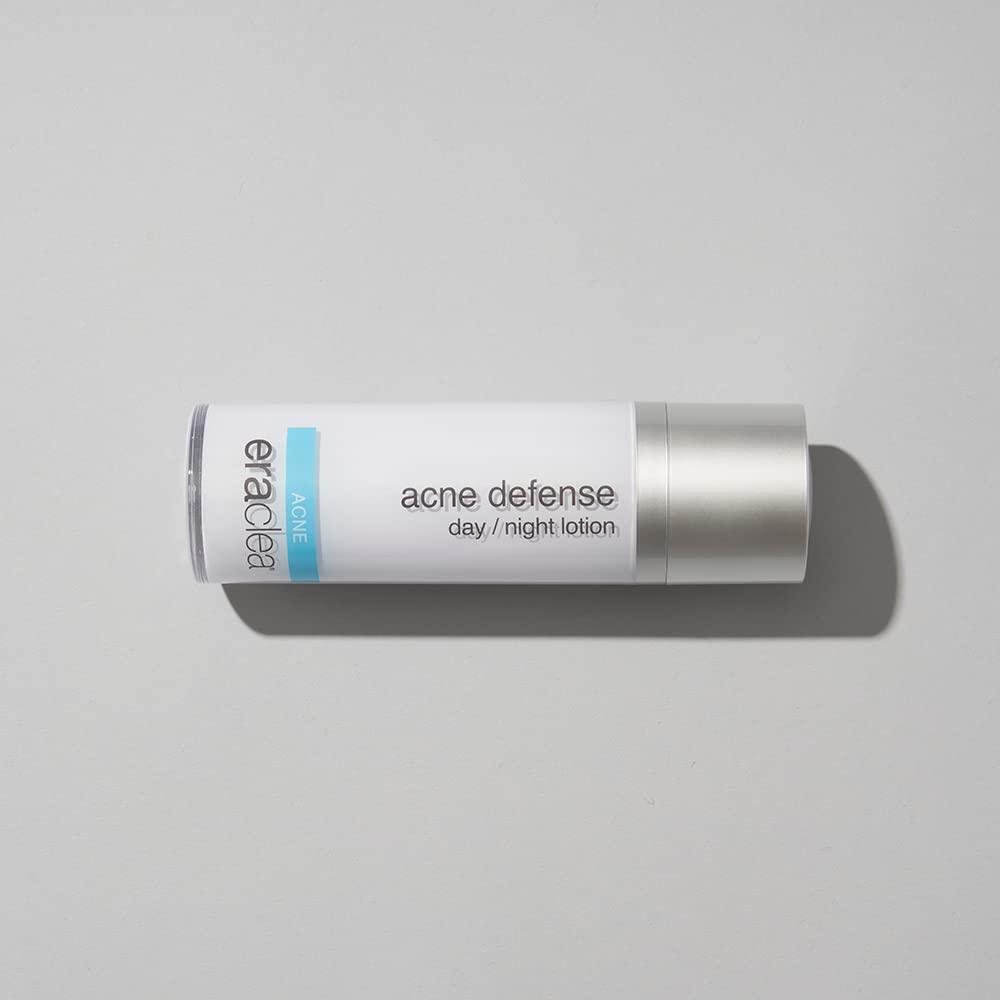 eraclea Acne Defense Day/Night Lotion, Salicylic Acid Cream with Hyaluronic Acid and Peptides to Unclog Pores, Soothe Skin and Prevent Stubborn Acne without Any Residue (1 fl oz)