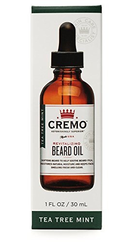 Cremo Beard Oil, Revitalizing Wild Mint, 1 fl oz - Restore Natural Moisture and Soften Your Beard To Help Relieve Beard Itch
