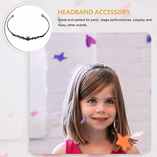 Lurrose Halloween Bat Headband Devil Vampire Headband Black Bat Hair Hoop Bat Wing Costume Gothic Tiara for Masquerade Cosplay
