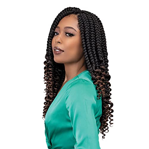 Janet Collection Crochet Braids Nala Tress 2X Jumbo Coi Box Braid 14" (3-pack, BURG)