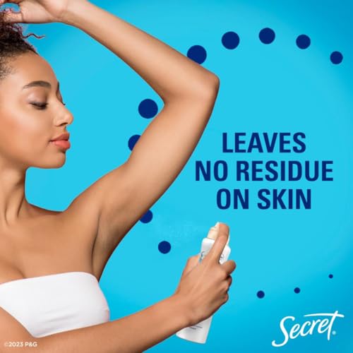 Secret Dry Spray Antiperspirant Deodorant for Women, 48hr Weightless Sweat & Odor Protection, Gentle on Skin, Shower Fresh Scent, 4.1 oz (Pack of 3)
