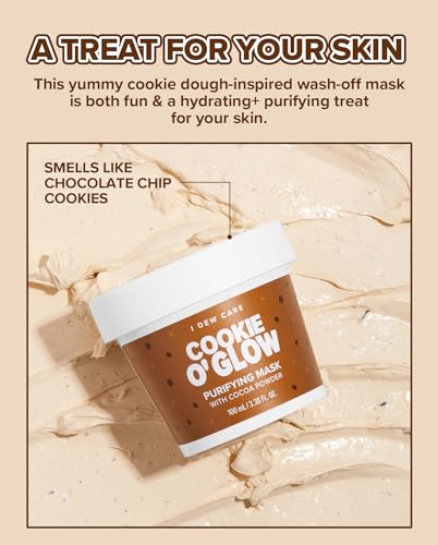I DEW CARE Wash Off Face Mask Gift Set - How Dough I Look | Face Mask with Headbnad | Hydrating, Purifying for Dry Skin with Cocoa Seed Butter, Gift Set for Women and Girls, 3.38 Oz