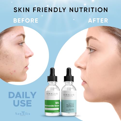 Hyaluronic Acid Serum 2 fl oz, Made From Pure Hyaluronic Acid, Anti Aging, Anti Wrinkle, Ultra-Hydrating Moisturizer That Reduces Dry Skin Manufactured In USA