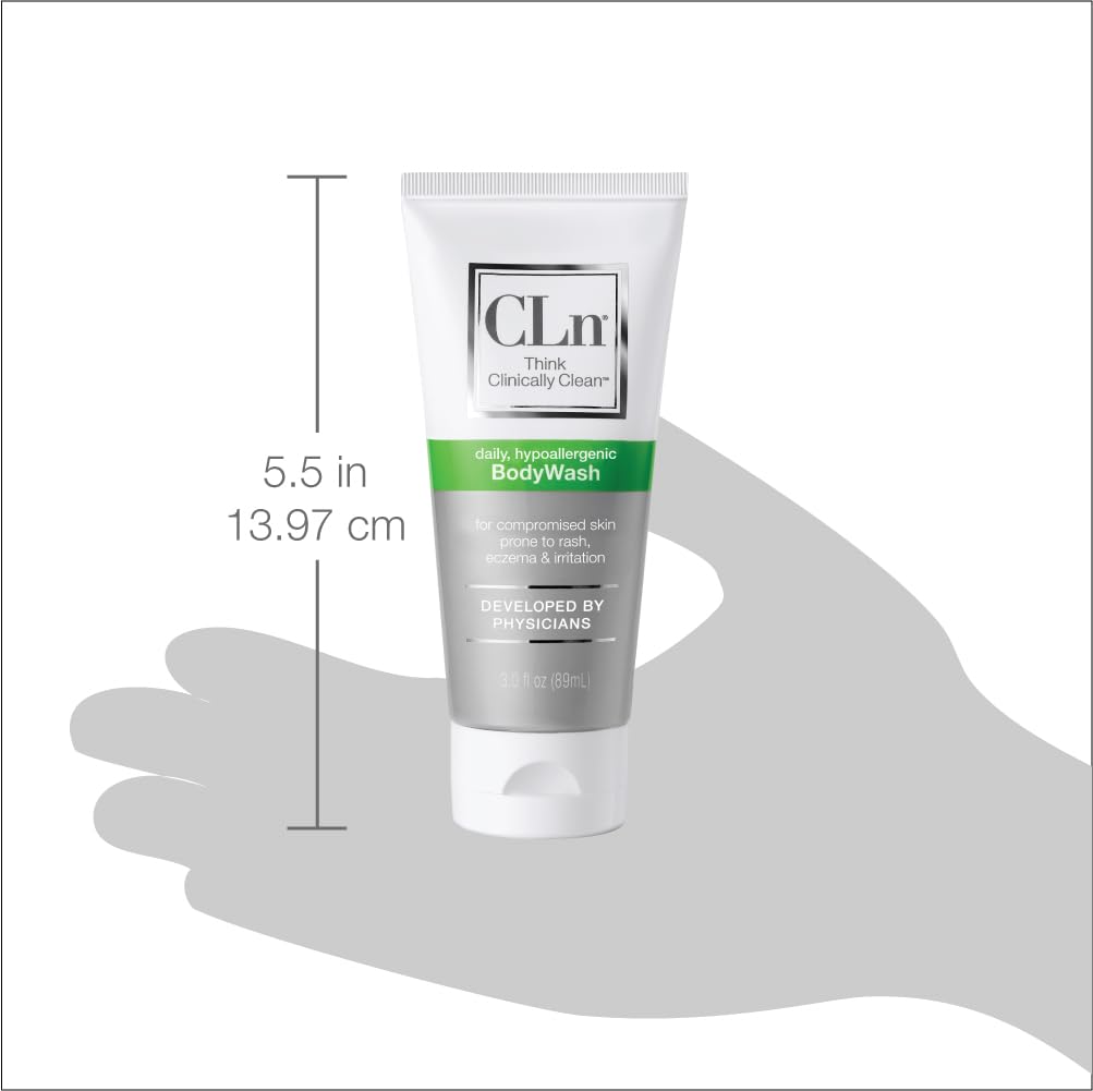 CLn Facial Moisturizer BodyWash Duo - (2) Facial Moisturizer 3.4oz & (1) BodyWash 3oz - Long lasting, lightweight, fast-absorbing, non-greasy formula. Recommended by dermatologists to lock in moisture