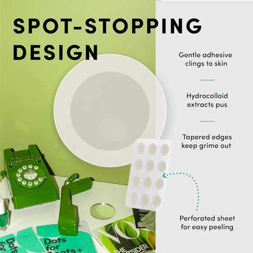 Dots for Spots Micro Dot Pimple Patches (Pack of 9) - Niacinamide Formula for Face and Body - Discreet Design, Fast-Acting, Vegan & Cruelty-Free Korean Skin Care