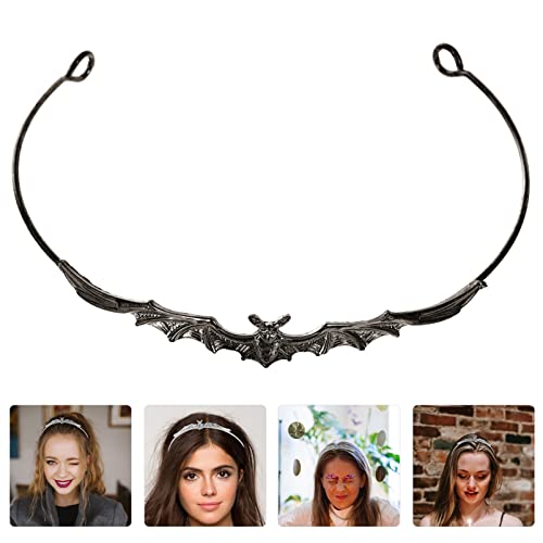 Lurrose Halloween Bat Headband Devil Vampire Headband Black Bat Hair Hoop Bat Wing Costume Gothic Tiara for Masquerade Cosplay