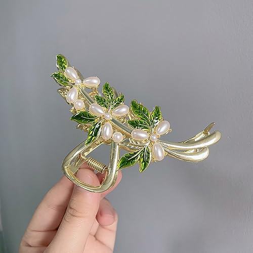 Eddie Munson Butterfly, Flower, and Leaf Hair Claw Clips Set for Women and Girls - Metal Large Hairpins for Thin, Thick, Long, or Short Hair (3 PCS)