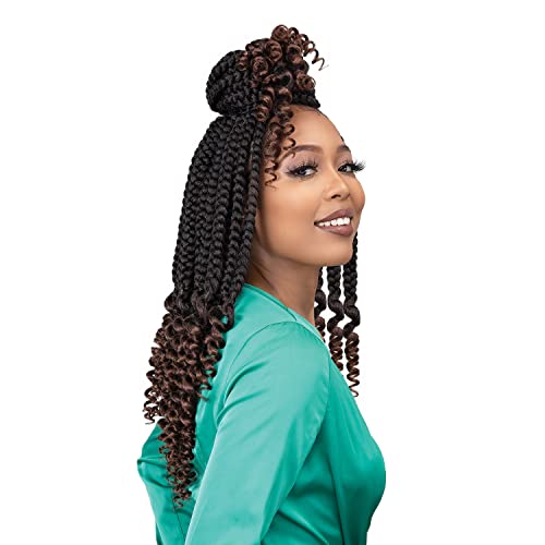 Janet Collection Crochet Braids Nala Tress 2X Jumbo Coi Box Braid 14" (3-pack, BURG)