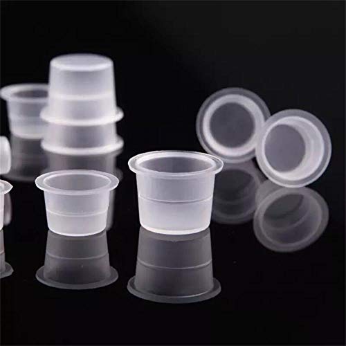 Disposable Tattoo Ink Cups-Medium 100pcs Disposable Plastic Tattoo Ink Caps Cups for Tattoo Ink Tattoo Supplies,Tattoo Kitsp Tattoo Accessory,Tattoo Ink,Tattoo Supplies,Tattoo Kits (#13mm—100pcs)