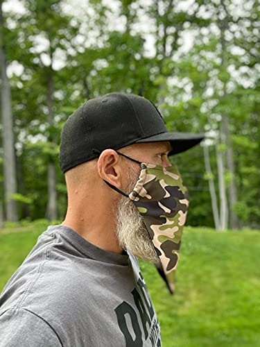 KT Valley Co. Beard Friendly Face Mask for Men with a Beard, Beard Protection for Bearded Men, Reusable and Comfortable