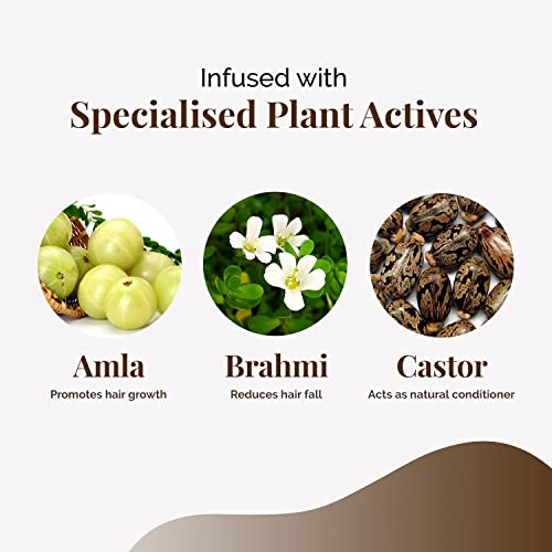 Life & Pursuits Amla Brahmi Oil for Hair and Scalp Nourishment - 3.4 Oz Natural Indian Ayurvedic Blend with Coconut, Castor, Sesame, Triphala, Gotukola for Healthy, Shiny Hair