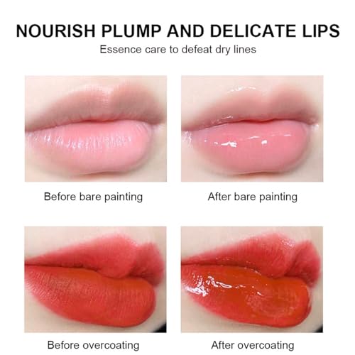 Lip Glowy Balm Hydrating Sleeping Lip Mask, Shine Glossy Finish Lip Oil - Reduce Lip Lines, Enhance Lip Color, Moisturizing & Plump Dry Chapped Lips Care Non-Sticky Lip Balm (#1 Peach)