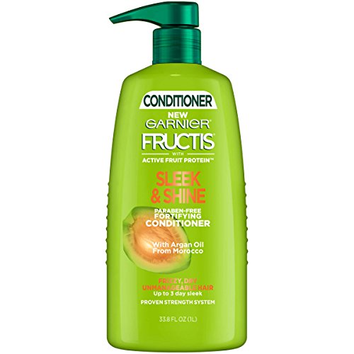 Garnier Fructis Sleek and Shine Conditioner for Frizzy Hair, 33.8 Ounce Bottle