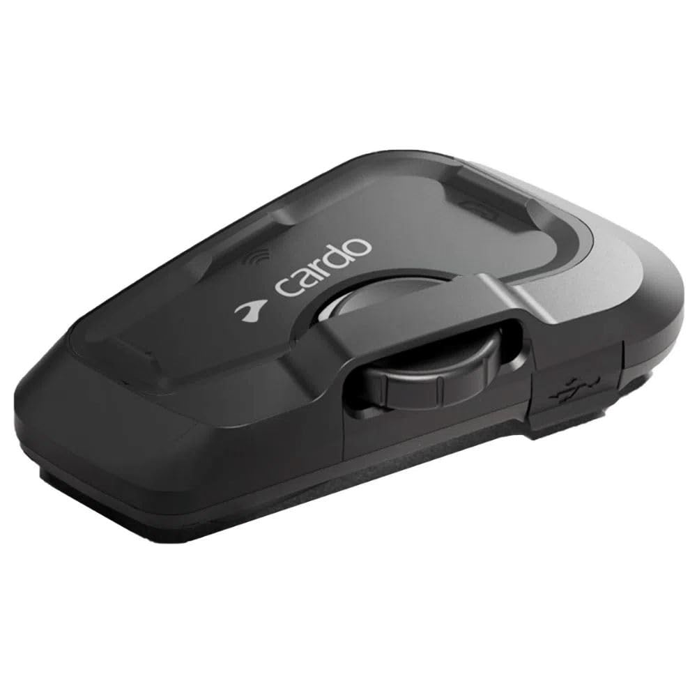 Cardo Systems FREECOM 2X Motorcycle 2-Way Bluetooth Communication System Headset - Black, Single Pack