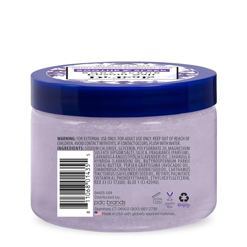 Dr Teal's Pure Epsom Salt Body Scrub, Soothe & Sleep with Lavender Essential Oils, 16 oz (Pack of 3)