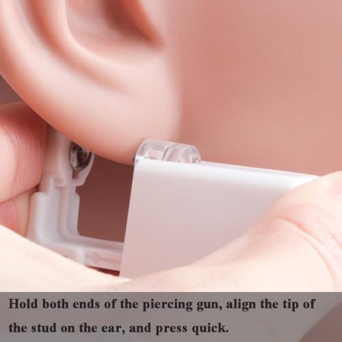 Ear Piercing Kit-18 PCS Disposable Self Ear Piercing Gun Piercing Tools with Gold Earrings Stud Ear Hole Cleaners (4G204)