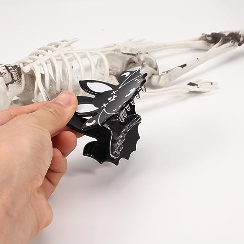 Halloween Hair Clips for Women Girls Punk Vintage Spider Web Skeleton Skull Hand Hair Claw Clips Strong Hold Non Slip Hair Clip Hair Grips Halloween Gifts Hair Accessories