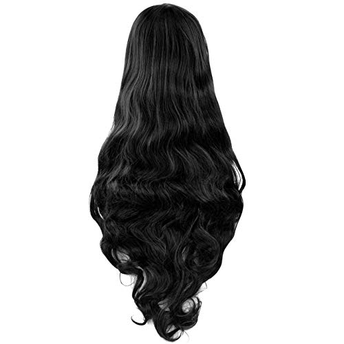 Rbenxia Curly Cosplay Wig Long Hair Heat Resistant Spiral Costume Wigs Anime Fashion Wavy Curly Cosplay Daily Party Pink 32" 80cm