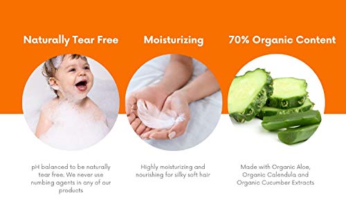 Nature's Baby Shampoo, Face & Body Wash 8 oz - Formulated for Problem and Sensitive Skin, pH Neutral. No Sulfate or Artificial Fragrances - Vanilla Tangerine
