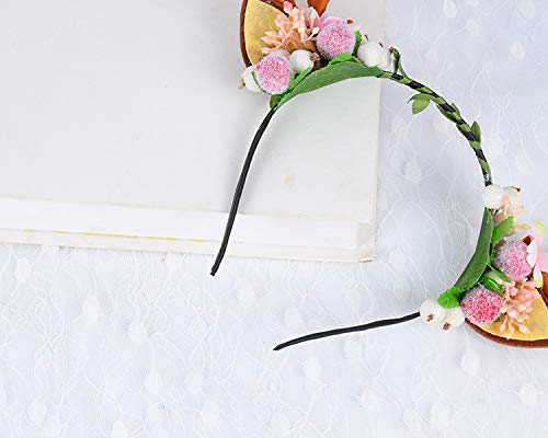 Fxaelian Christmas Elk Deer Fawn Horn Headband Reindeer Anlters Headbands Headpiece Hair Accessories Christmas Party Supplies Toys Gift Halloween Cosplay Supplies for Women Men