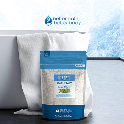 Sitz Bath Soak 2-Lbs Sitz Salt Epsom Salt Hemorrhoid Soothing with Pure Essential Oils in BPA Free Pouch with Press-Lock Seal Made in USA