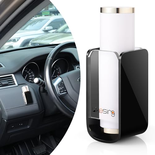 Likesing Car Chapstick Holder, Acrylic Black Car Chap Upright Lip Balm Holder for Interior Car, Work Computer Side Lipstick Organizer Case Accessories Mount for Women Auto Vehicle SUV
