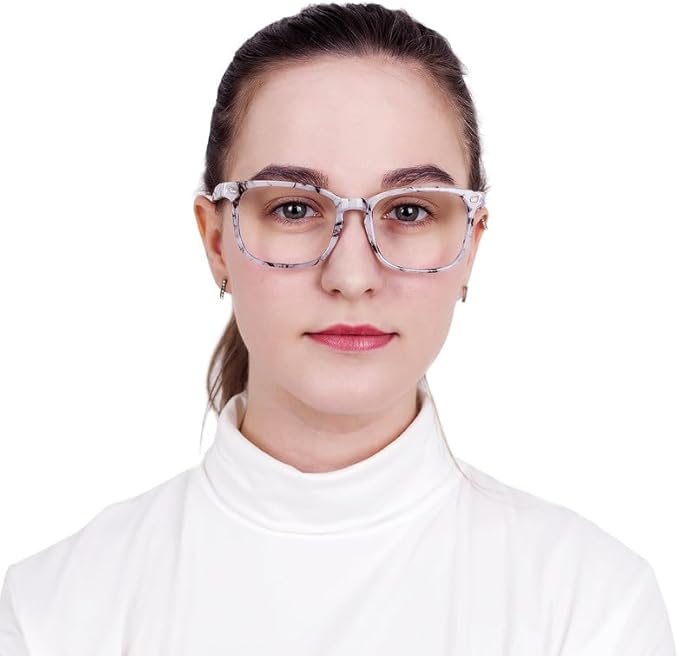 YEIN Bifocal Reading Glasses with Blue Light Blocking Lenses, Bifocal Reader for Women and Men, Vintage Square frame with Spring Hinge (+0.50/+2.25 magnification)