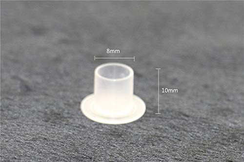 Needlehouse 1000pcs (10 * 8mm) Tattoo Ink Caps Professional Tattoo Ink Cups With Base, Caps Plastic Transparent Pigment Cups Caps Tattoo Supplies (10 * 8mm)