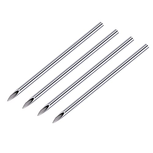 JIESIBAO 50PCS Mixed Body Piercing Needles, 12G 14G 16G 18G 20G Stainless Steel Sterile Disposable Ear Nose Navel Nipple Lip Piercing Needles