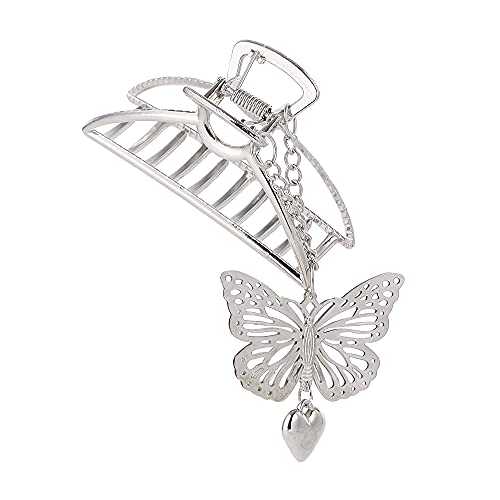 GGOOB Hair Clip, Fairy Grunge Aesthetic Jewelry (Style 2), 7.7cm/3inches, Alloy, Silver, Unisex, 1x Hair Claw