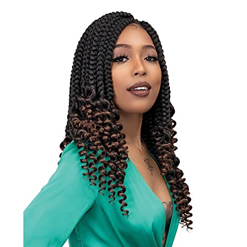 Janet Collection Crochet Braids Nala Tress 2X Jumbo Coi Box Braid 14" (3-pack, BURG)