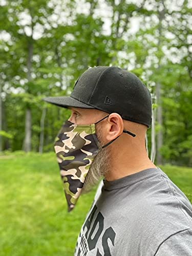 KT Valley Co. Beard Friendly Face Mask for Men with a Beard, Beard Protection for Bearded Men, Reusable and Comfortable