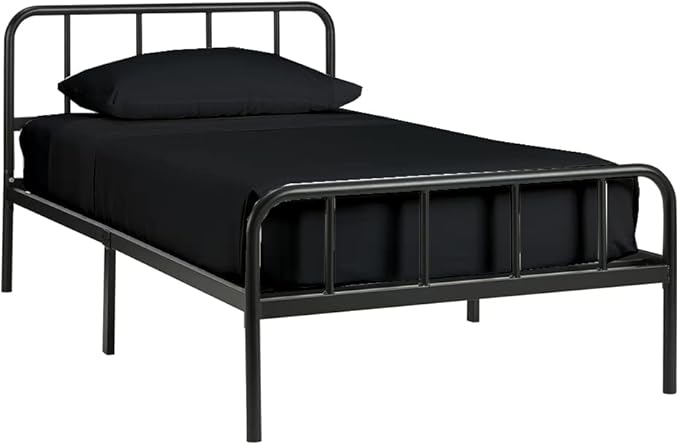 4-PC Cot Sheet Set - 25x75, 100% Cotton Fitted Sheet - Perfect for Narrow Twin/RV Bunk/Camping Cot/Guest Bed Replacement, Fits Upto 4-8" Deep Mattress - Charcoal Solid