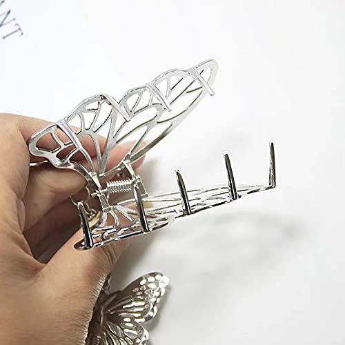 GGOOB Hair Clip, Fairy Grunge Aesthetic Jewelry (Style 2), 7.7cm/3inches, Alloy, Silver, Unisex, 1x Hair Claw