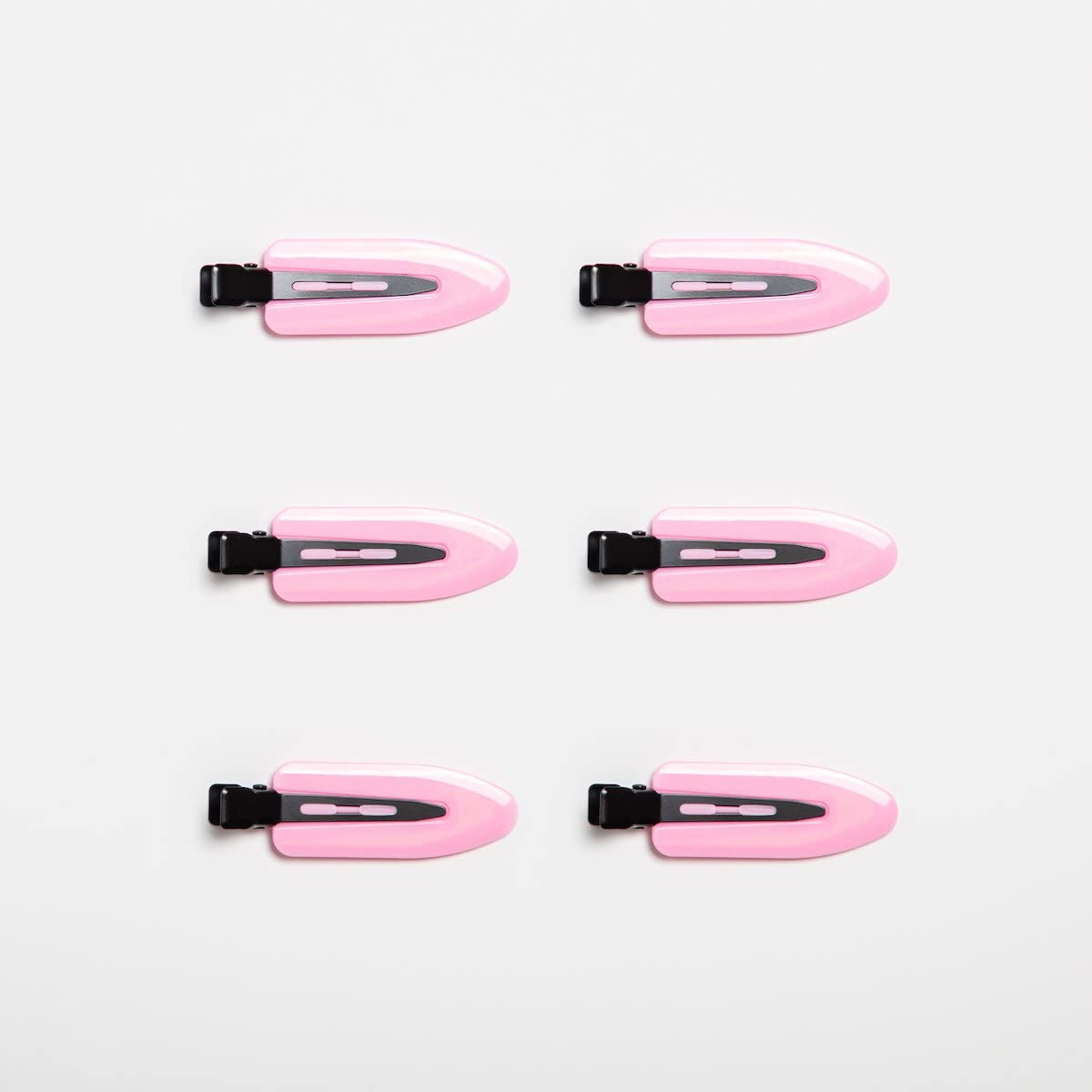Creaseless No Bend Hair Clips (Pink/Black)